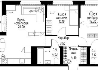 Продается двухкомнатная квартира, 65 м2, Екатеринбург, метро Ботаническая, Золотистый бульвар, 15