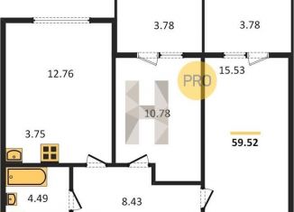 Продам 2-ком. квартиру, 63.7 м2, посёлок Элитный, Венская улица, 11