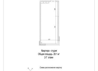 Продается квартира со свободной планировкой, 28.1 м2, Ярославская область, рабочий посёлок Лесная Поляна, 24