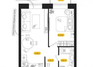 Продается однокомнатная квартира, 36.2 м2, Астрахань, Ленинский район