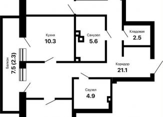 3-комнатная квартира на продажу, 93 м2, Самара, метро Российская