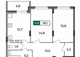 Продажа 2-комнатной квартиры, 65.1 м2, Владимирская область, улица Зои Космодемьянской, 28/1