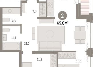 Продам 3-комнатную квартиру, 65.8 м2, Новосибирск, метро Красный проспект