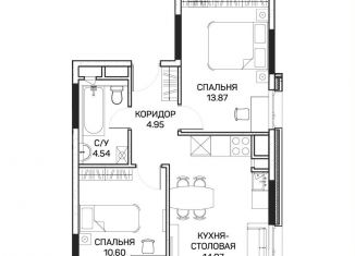 Продам 2-комнатную квартиру, 49 м2, Москва, улица Корнейчука, 27с7, метро Бибирево