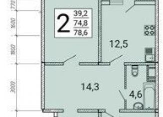 Продаю 2-ком. квартиру, 78.6 м2, Воронеж, улица Артамонова, 34Ж, ЖК Волна-1