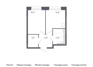 Продам 1-комнатную квартиру, 31 м2, Тюмень, Ленинский округ, жилой комплекс Чаркова 72, 2.2