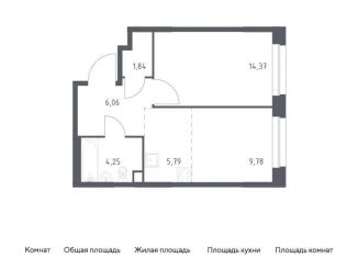 Продается 1-ком. квартира, 42.1 м2, деревня Столбово, жилой комплекс Эко Бунино, 13