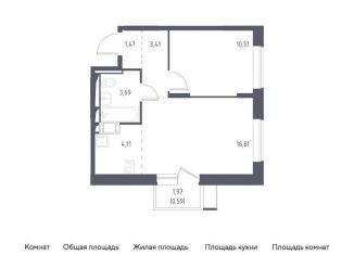 Продам 1-комнатную квартиру, 40.4 м2, Московская область, микрорайон Пригород Лесное, к5.1