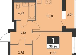 1-ком. квартира на продажу, 37.8 м2, Екатеринбург