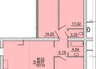 Продается 3-ком. квартира, 102.9 м2, село Новая Усмань, улица 70 лет Победы, 11