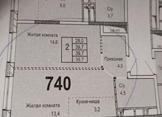 Продается 2-комнатная квартира, 39.6 м2, Московская область, Парковая улица