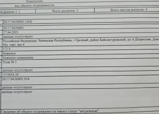 Сдача в аренду помещения свободного назначения, 174 м2, Грозный, улица Асланбека Шерипова, 68А, Байсангуровский район