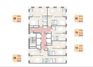 Продам 1-комнатную квартиру, 37.2 м2, Московская область, Новорязанское шоссе, 6