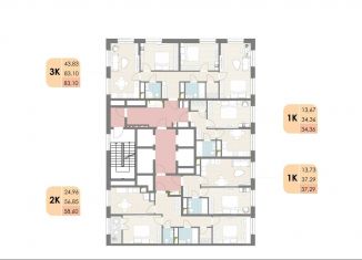 Продам 1-комнатную квартиру, 34.4 м2, Московская область, Новорязанское шоссе, 6