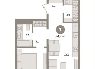 Продается 1-ком. квартира, 44.4 м2, Москва, Дубининская улица, вл59к2, метро Серпуховская