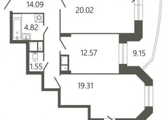 Продам 2-ком. квартиру, 78.1 м2, Подольск, Советская улица, 18к2