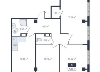 Продам 3-комнатную квартиру, 76.3 м2, Мурино, улица Шоссе в Лаврики, 64к4, ЖК Ромашки