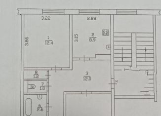 Продам 3-ком. квартиру, 62.9 м2, Кропоткин, 1-й микрорайон, 1