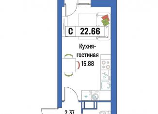 Продажа квартиры студии, 22.7 м2, Мурино, ЖК Урбанист