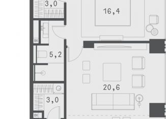 1-комнатная квартира на продажу, 94.3 м2, Москва, Садовая-Сухаревская улица, 14с1, метро Сухаревская