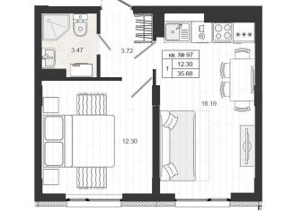 Продаю 1-комнатную квартиру, 35.7 м2, деревня Малое Верево, улица Кутышева, 9Вк9