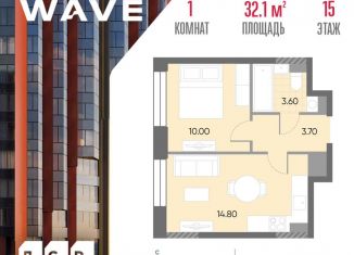 Продается 1-ком. квартира, 32.1 м2, Москва, станция Москворечье