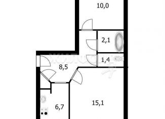 Продается 2-ком. квартира, 43.4 м2, Новосибирская область, Магистральная улица, 53Б