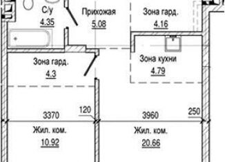 Продажа 2-комнатной квартиры, 56.2 м2, Новосибирск, Дачное шоссе, 20Б