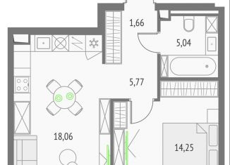 Продается 1-ком. квартира, 44.8 м2, Москва, метро Дмитровская