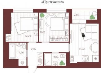 Продаю 2-ком. квартиру, 55.7 м2, Тульская область, Шоссейный проезд, 25