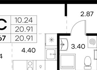 Продаю квартиру студию, 20.9 м2, Ленинградская область