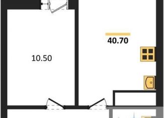 Продажа 1-ком. квартиры, 40.7 м2, Воронеж, ЖК Микрорайон Боровое, улица Фёдора Тютчева, 93/4