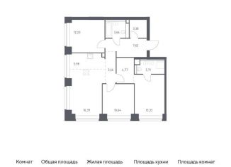 Продам трехкомнатную квартиру, 85.4 м2, Москва, жилой комплекс Нова, к1, метро Минская