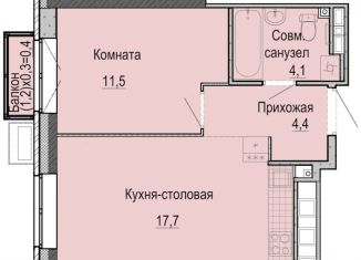 Однокомнатная квартира на продажу, 37.7 м2, Удмуртия