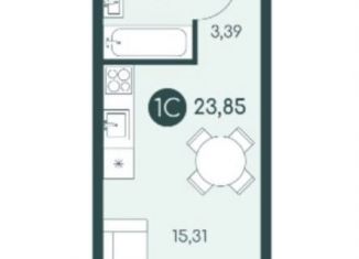 Продается квартира студия, 23.9 м2, Курганская область