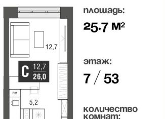 Продается квартира студия, 25.7 м2, Москва, проезд Серебрякова, 11-13к1, район Свиблово