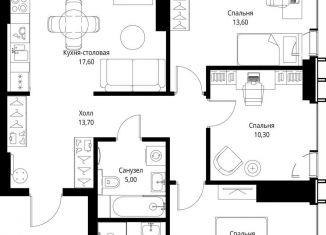 Продажа трехкомнатной квартиры, 76.3 м2, Москва, Верейская улица, 29с35, ЗАО