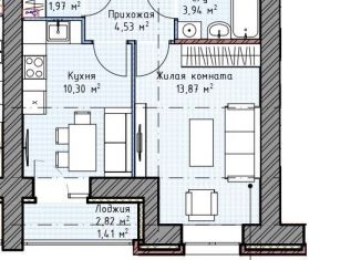 Продажа 1-ком. квартиры, 36 м2, Киров, Октябрьский район, Полевая улица, 6