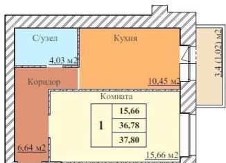 1-ком. квартира на продажу, 37.8 м2, Ярославль, Дзержинский район, 2-й Норский переулок, 8