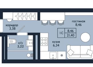 Продам квартиру студию, 21.4 м2, Уфа