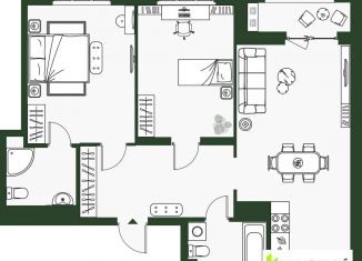 Продажа 2-комнатной квартиры, 75.4 м2, Екатеринбург, метро Геологическая, улица Цвиллинга, 7/6