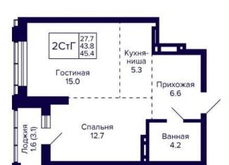 Продажа 1-комнатной квартиры, 45.4 м2, Новосибирск, метро Берёзовая роща, улица Фрунзе, с1