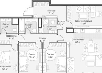 Продам 4-комнатную квартиру, 125.9 м2, Москва, проспект Генерала Дорохова, 39к2А, район Раменки