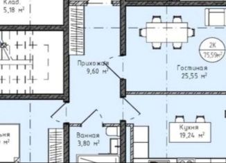 Продается 2-комнатная квартира, 75.6 м2, Дагестан