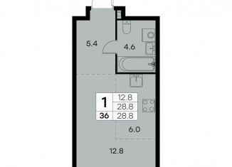 Продажа 1-комнатной квартиры, 28.8 м2, Москва, метро Планерная, Куркинское шоссе, 15с2