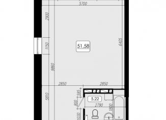 Продается 1-комнатная квартира, 51.6 м2, Владивосток, Верхняя улица, 20