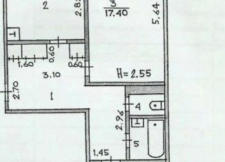 Продается 2-ком. квартира, 54 м2, село Бобровка, 4-й квартал, 6