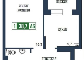 Продам 1-комнатную квартиру, 38.7 м2, Красноярск, улица Петра Подзолкова, 19, Центральный район