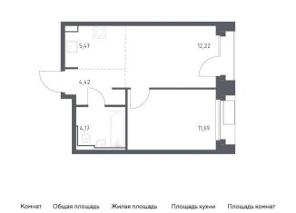 Продаю однокомнатную квартиру, 38 м2, Москва, жилой комплекс Квартал Герцена, к1, метро Зябликово