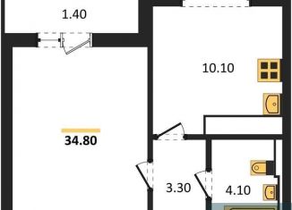 Продажа 1-ком. квартиры, 34.8 м2, Воронеж, улица Загоровского, 13к2, Центральный район